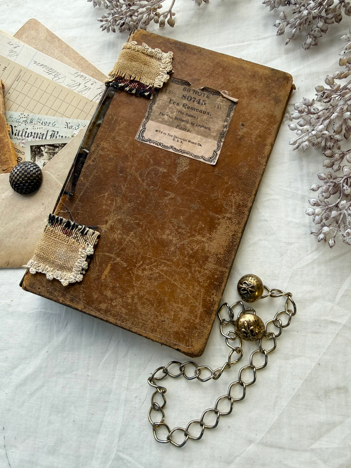 Handmade Journal Cover and Ephemera