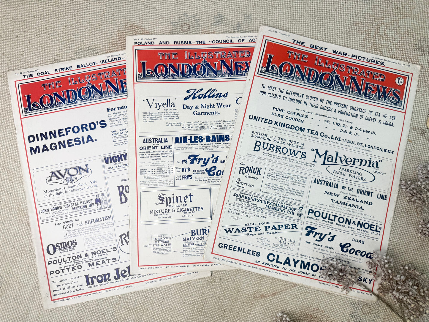 London News Magazines (Set of 3)