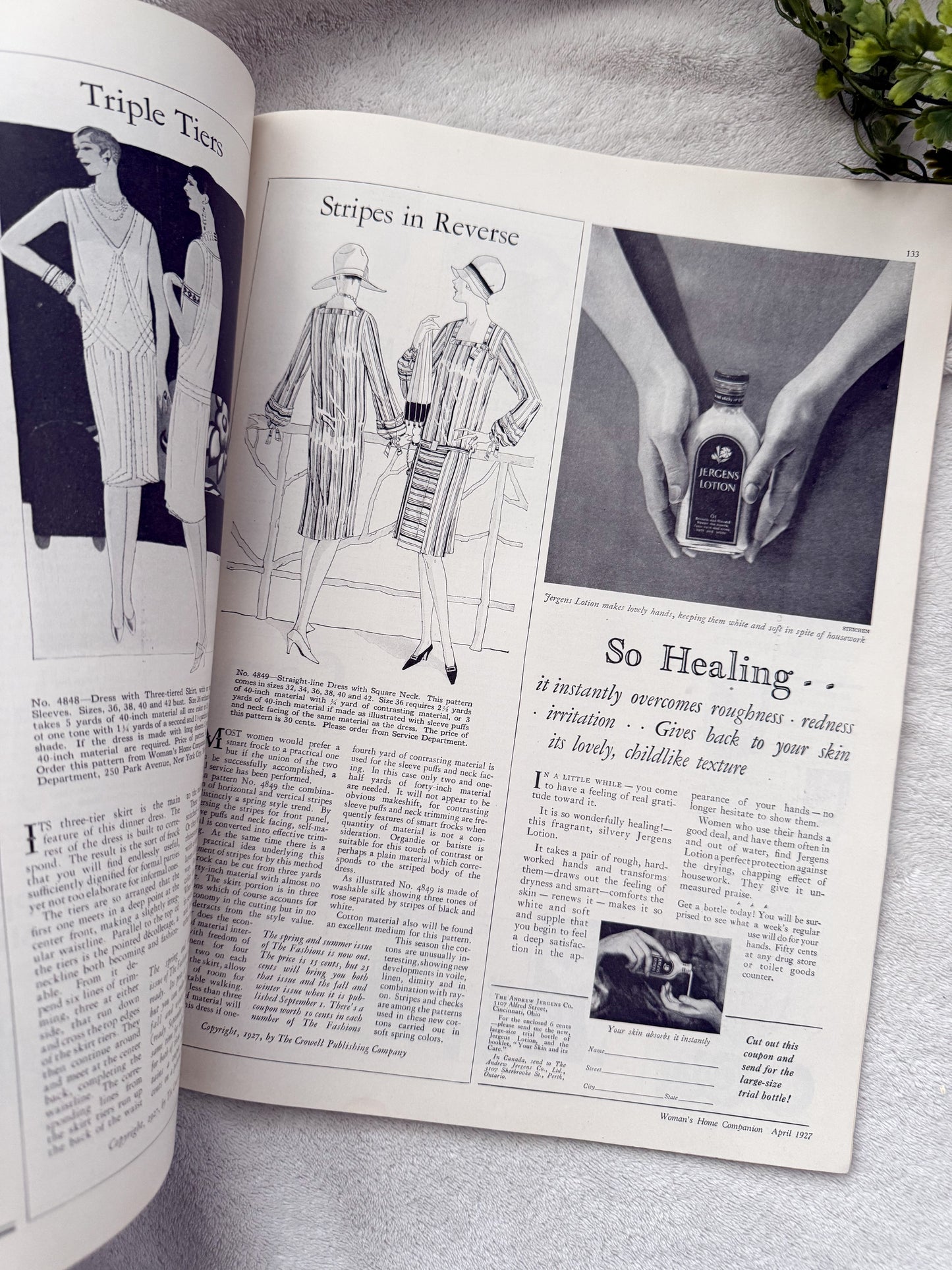 Vintage Woman's Home Companion Magazine