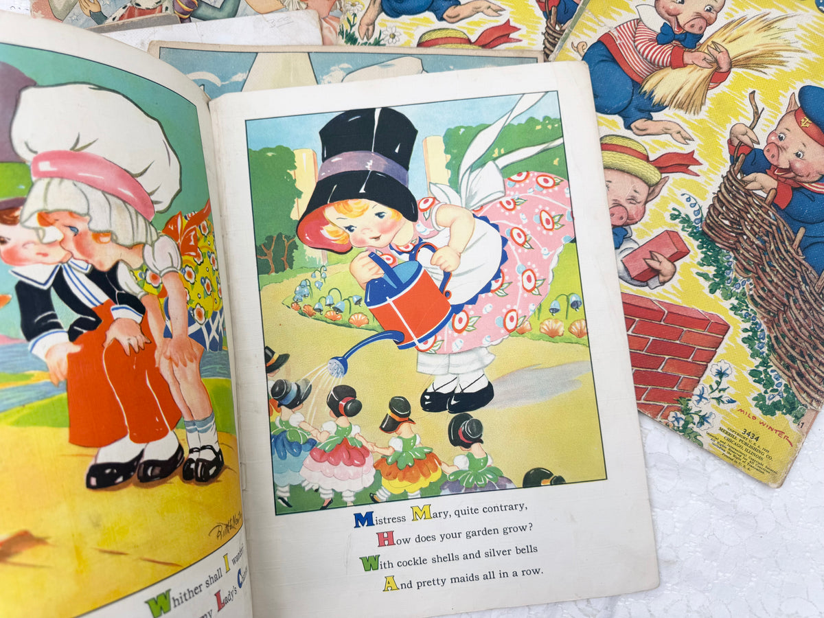 Vintage Linen Children Books