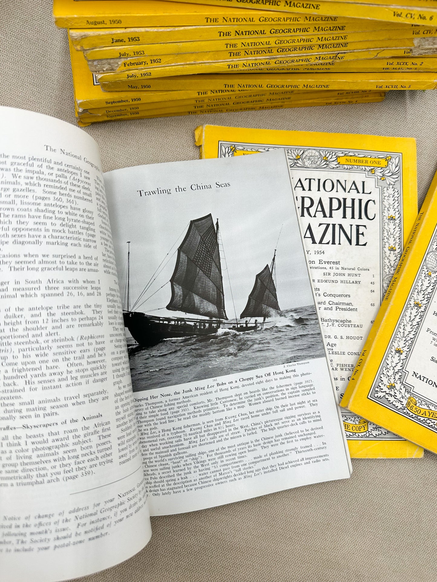 1950's National Geographic Magazines (25 Available)