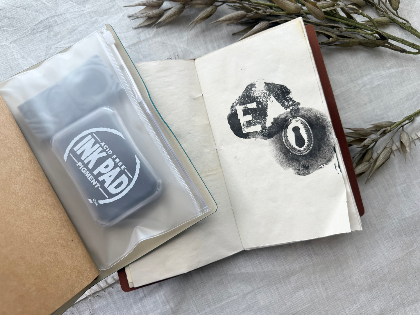 Travel Journal with Impression Stamping Kit