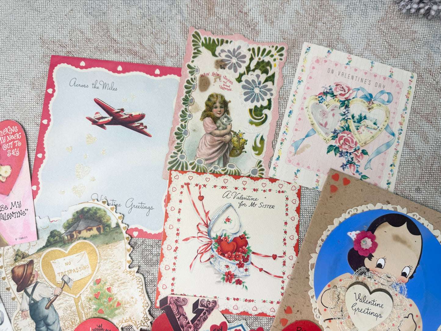 Vintage Valentines Day Card Set