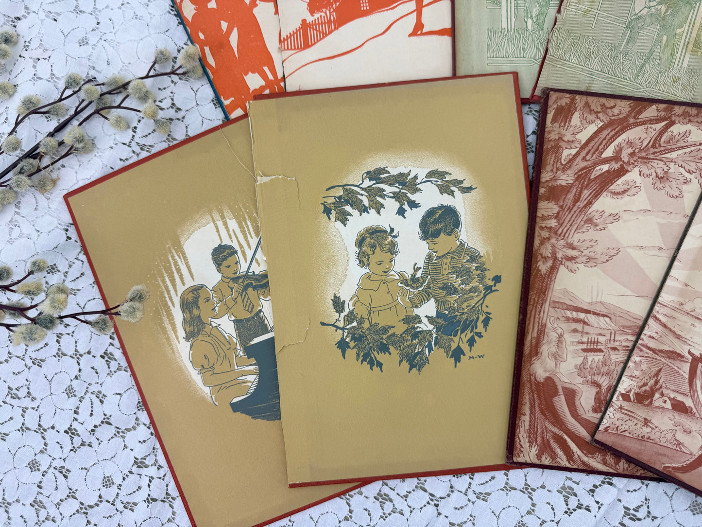 Set of Illustrated Book Boards