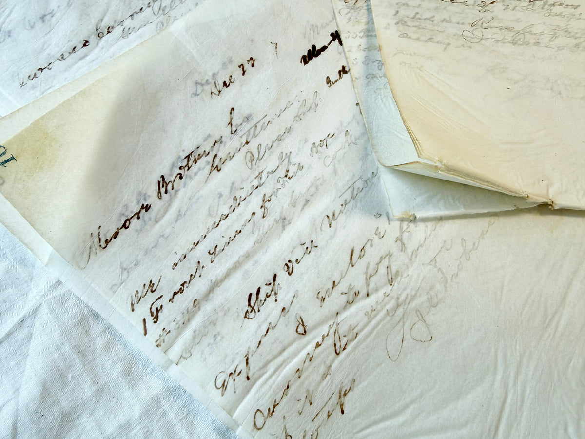 Vintage Paper from a Wet Letter Book (1908-1910's)