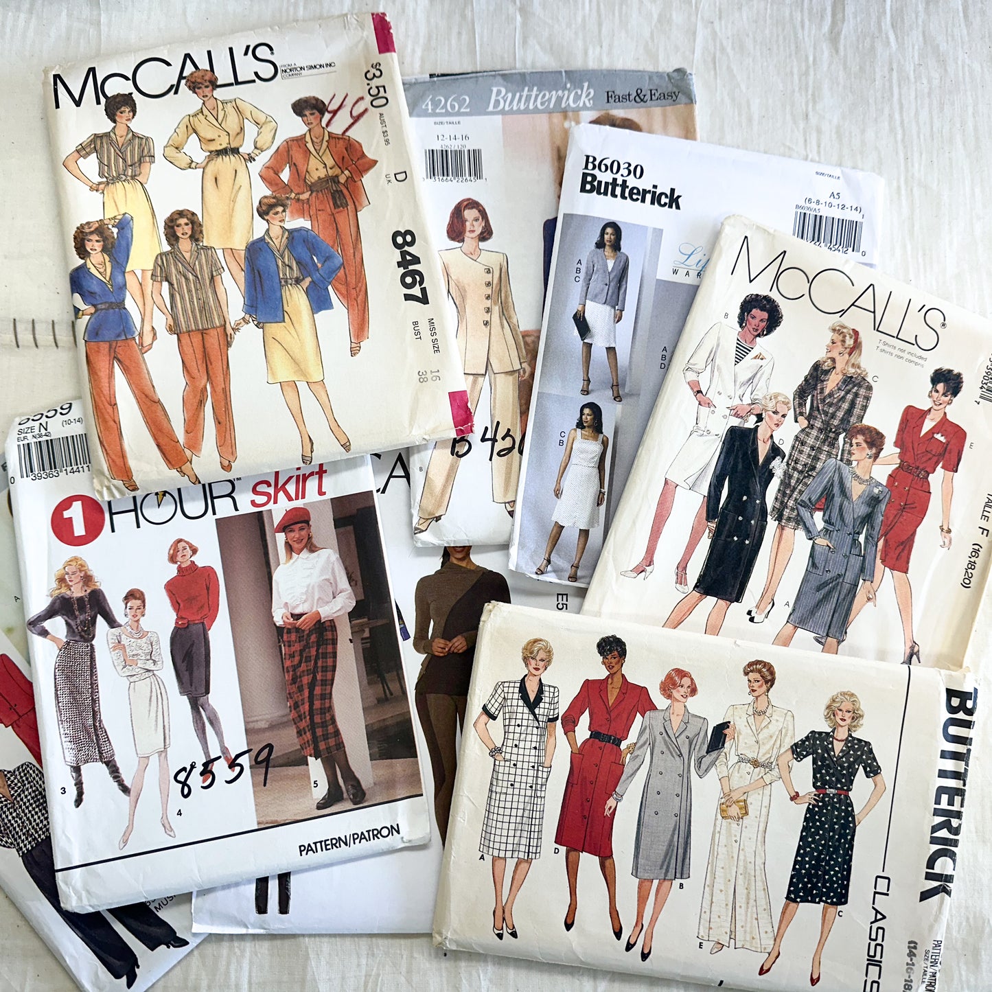 Assorted Vintage Pattern Sleeves
