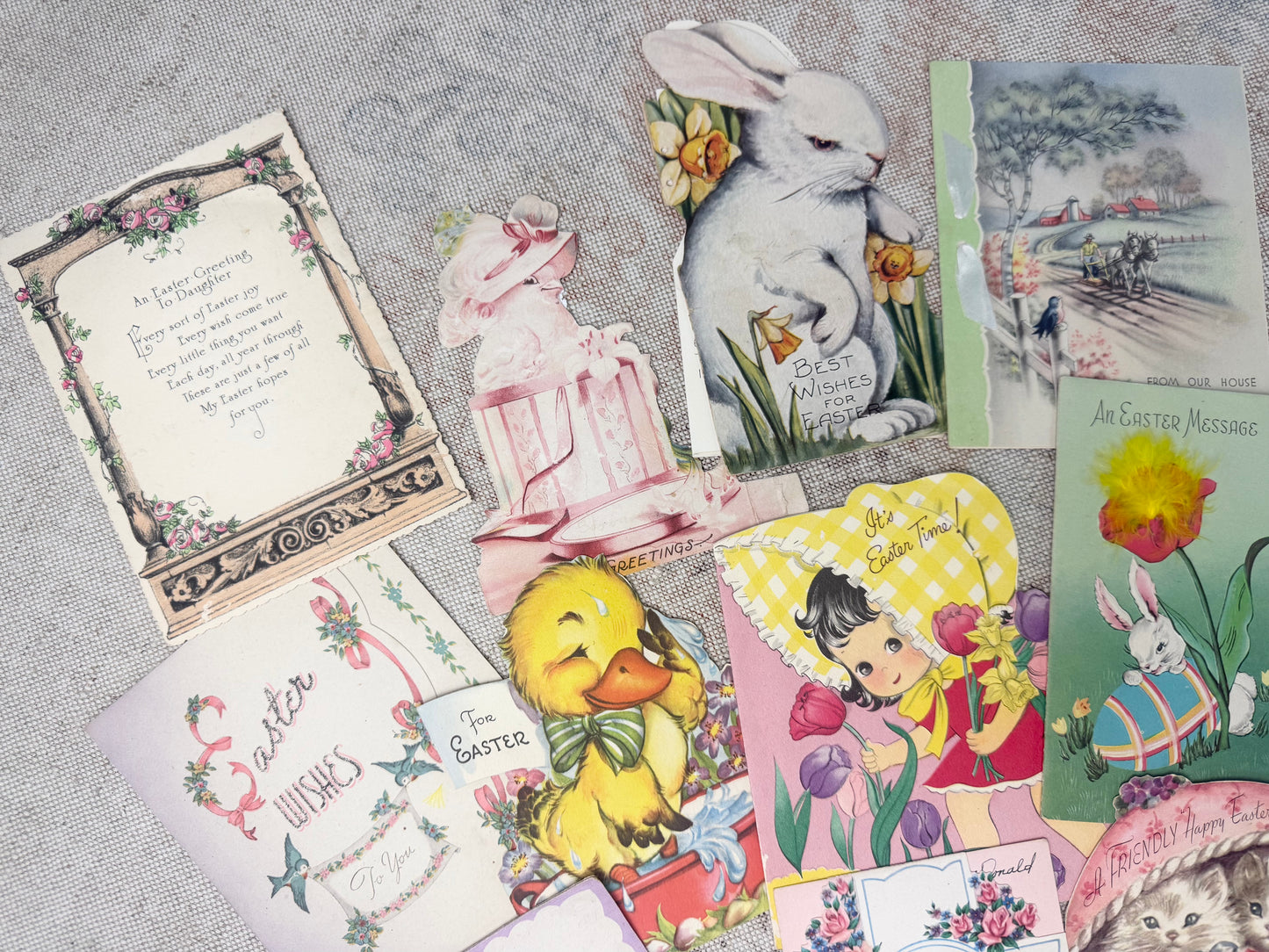 Vintage Easter Card Set