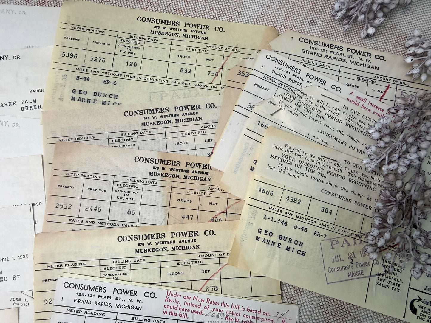 Vintage Receipts