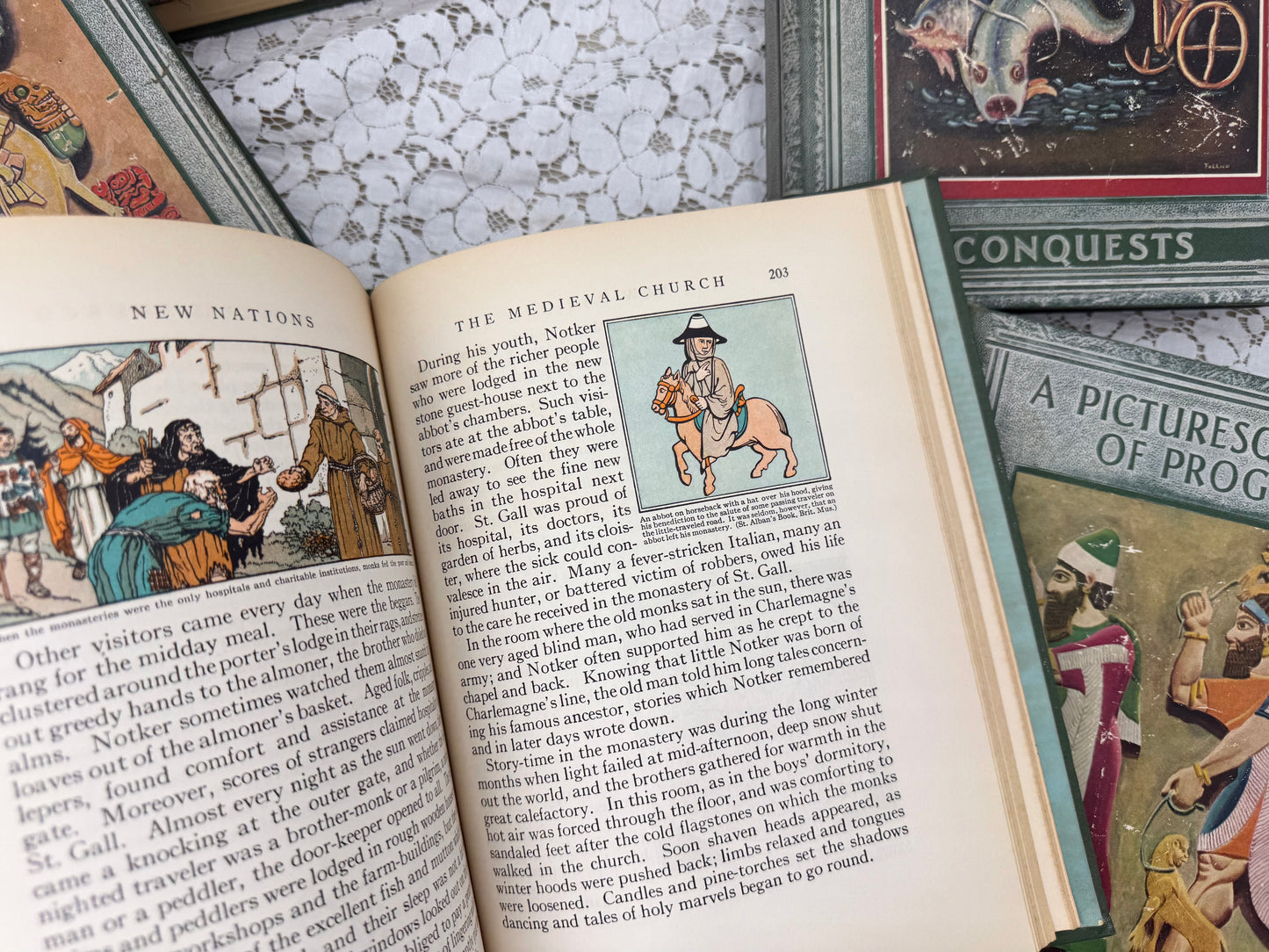 History Book with Colorful Illustrations