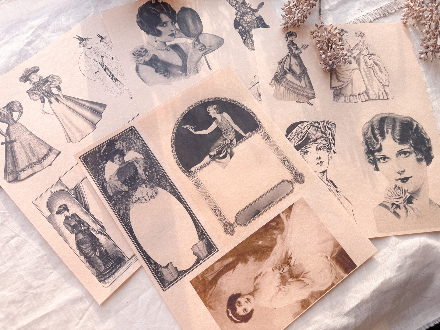 Junk Journal Page Pack- Fashion