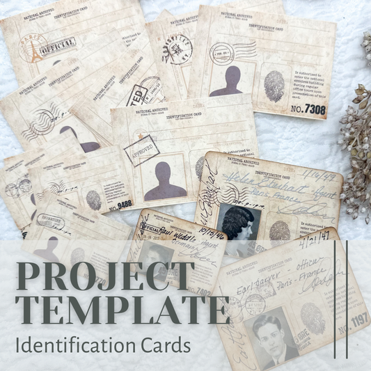 Identification Cards- Project Template Digital Download