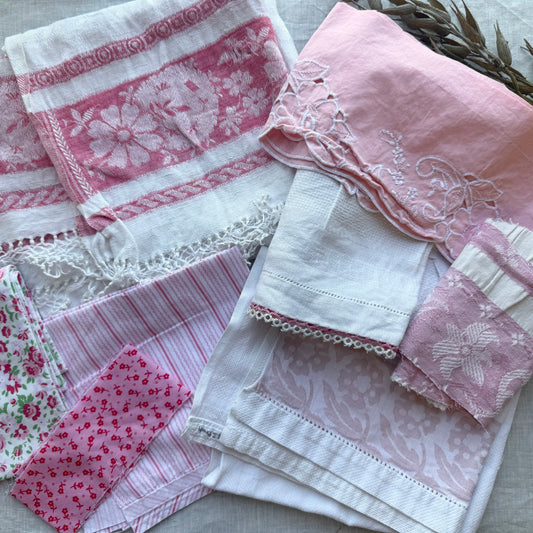 Pink Vintage Linen Set