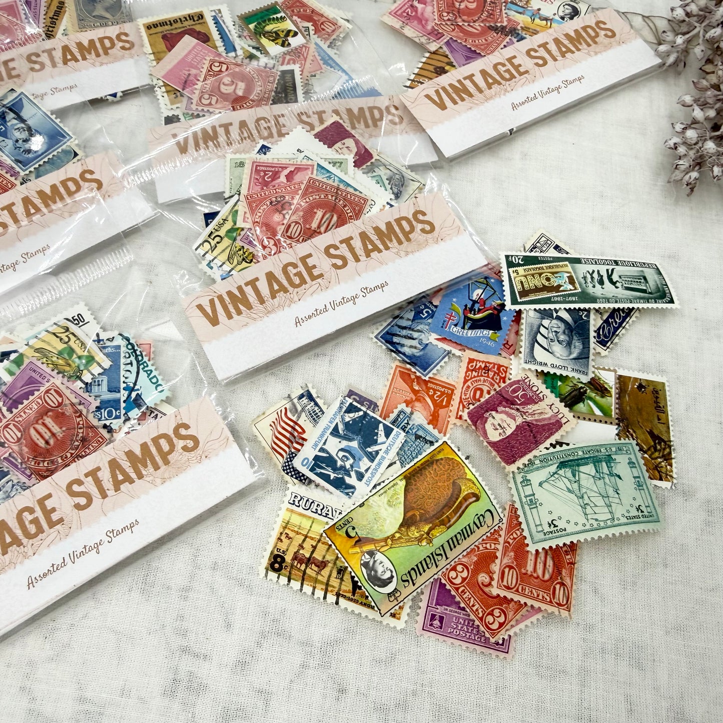 Bag of Vintage Stamps