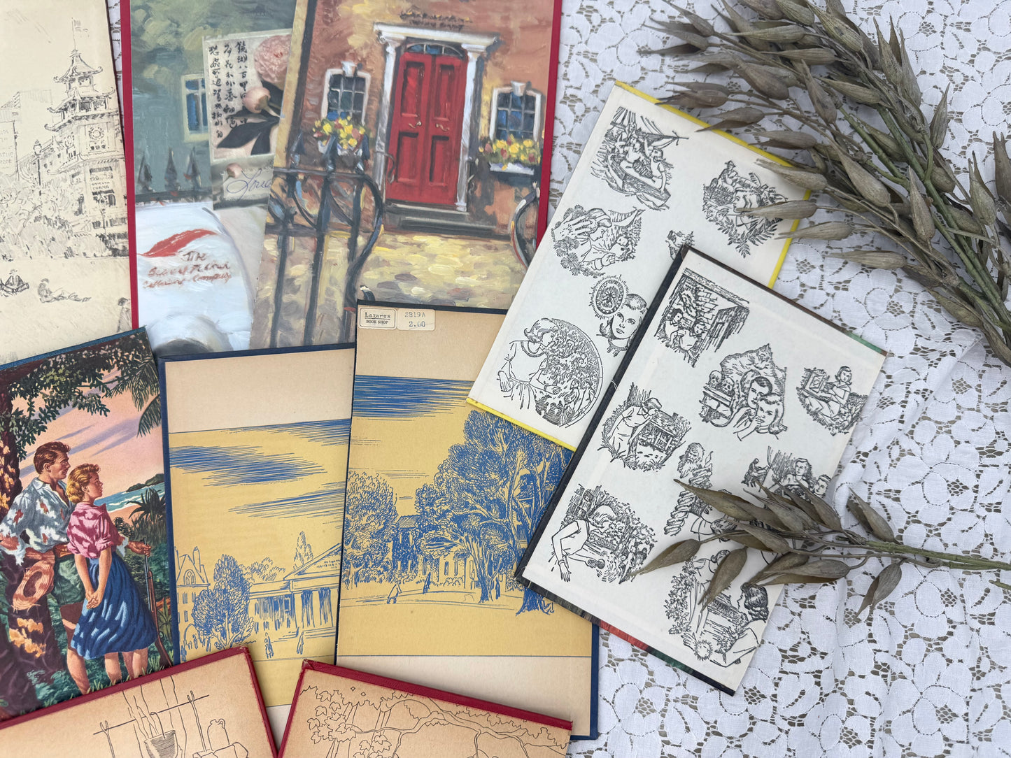 Set of Vintage Book Covers