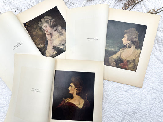Vintage Art Plates on Mat Board