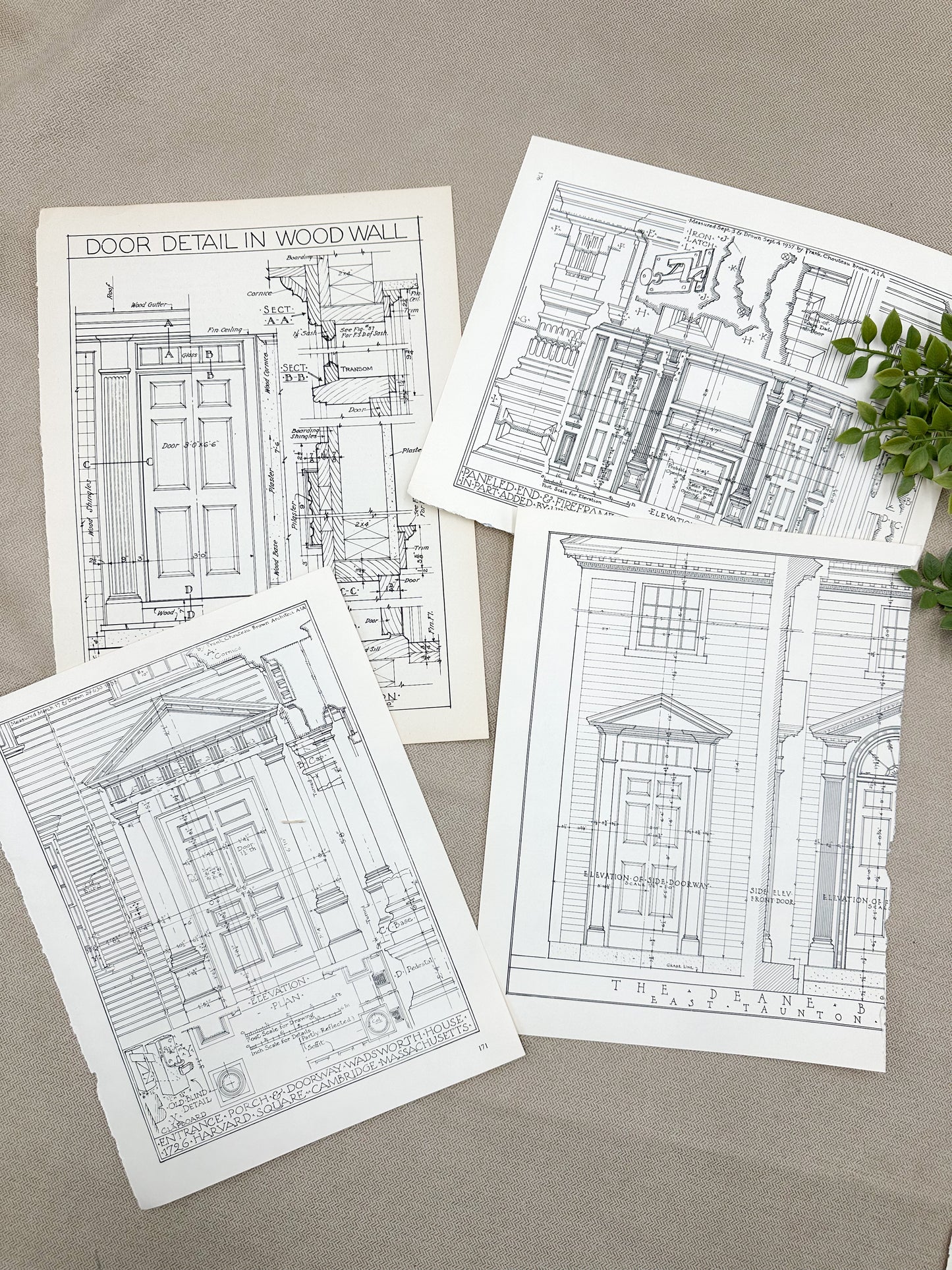 Vintage Book Page Set- Architecture