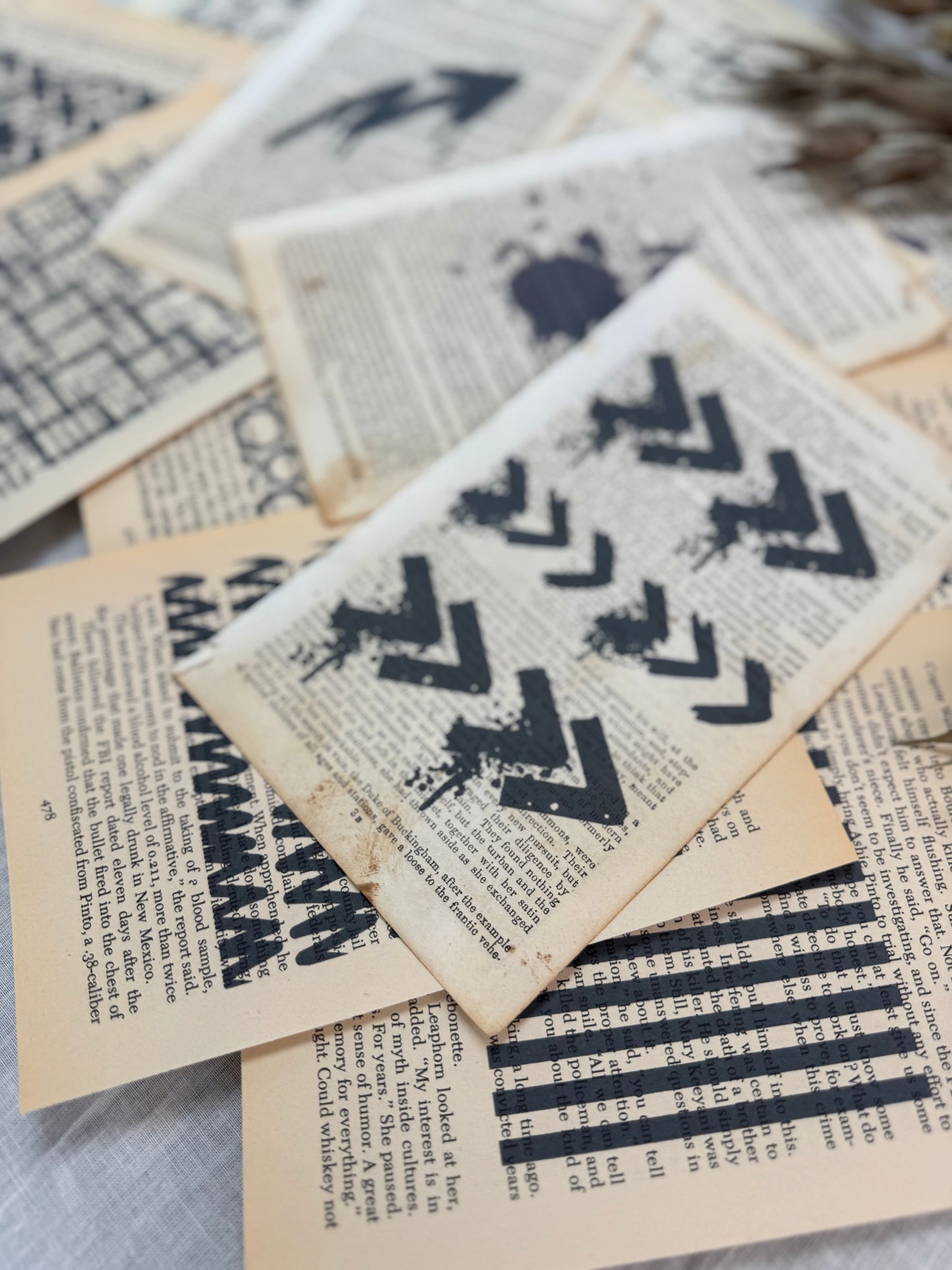 Marked Vintage Book Page Pack