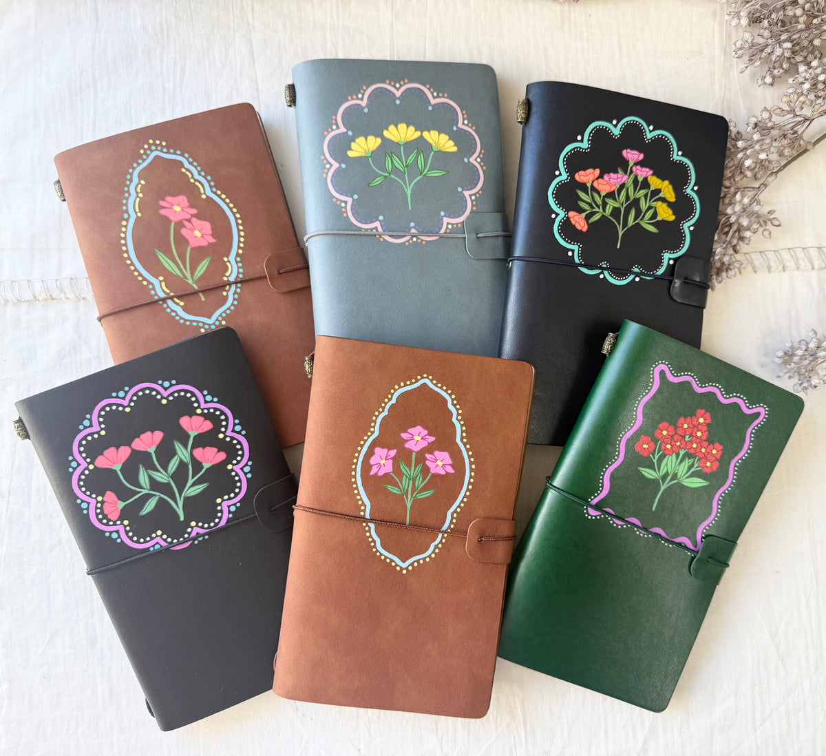 Travel Journal- Bordered Wildflowers