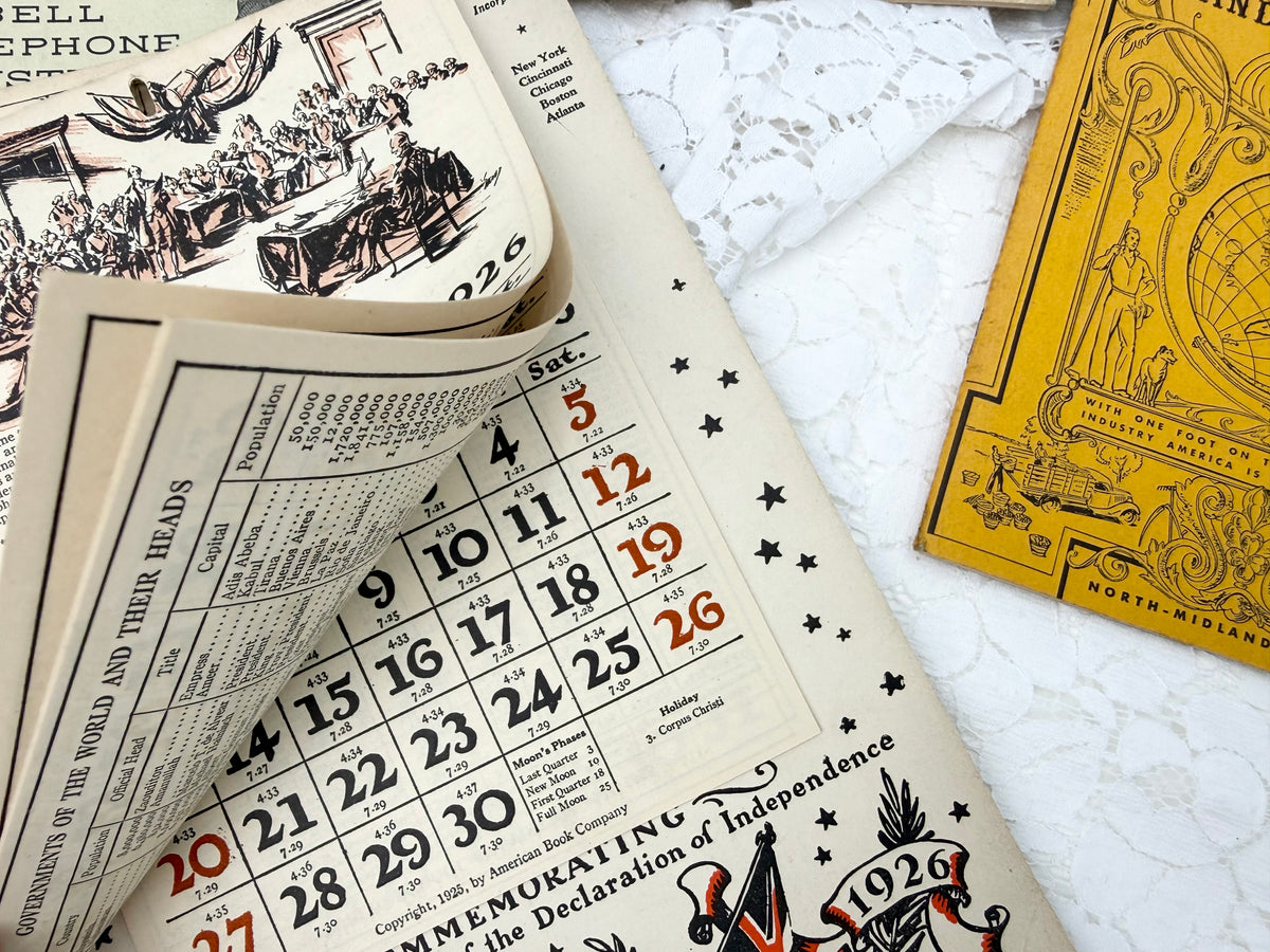 Vintage Almanac & Calendar Ephemera