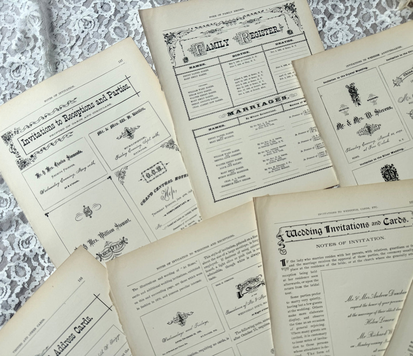 Vintage Book Pages