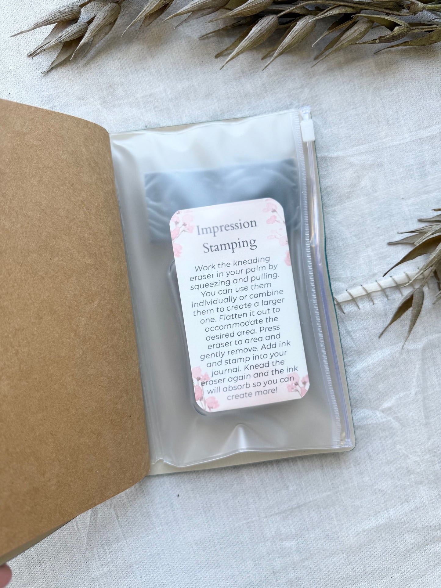 Travel Journal with Impression Stamping Kit