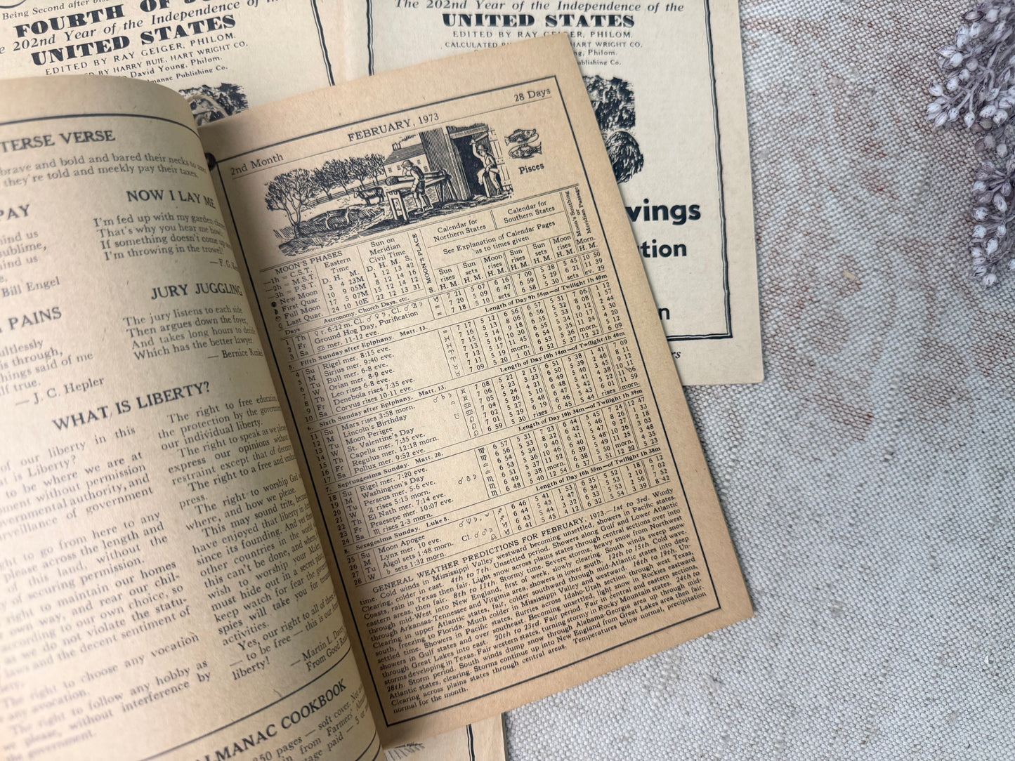 Vintage Almanac Set