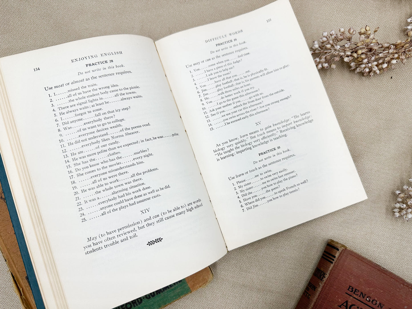 Set of Three Vintage Textbooks
