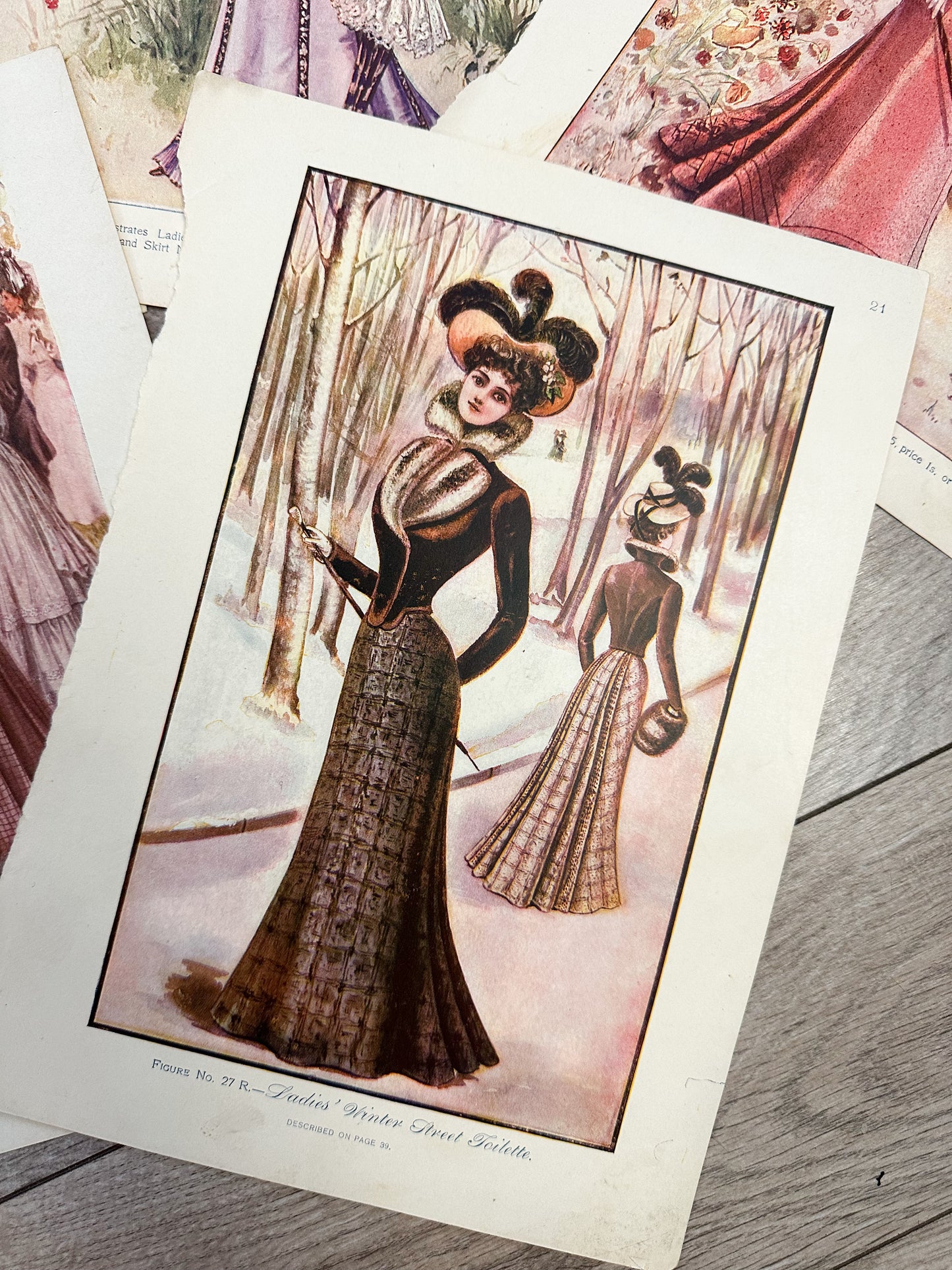 Vintage Fashion Prints (Set of 5)