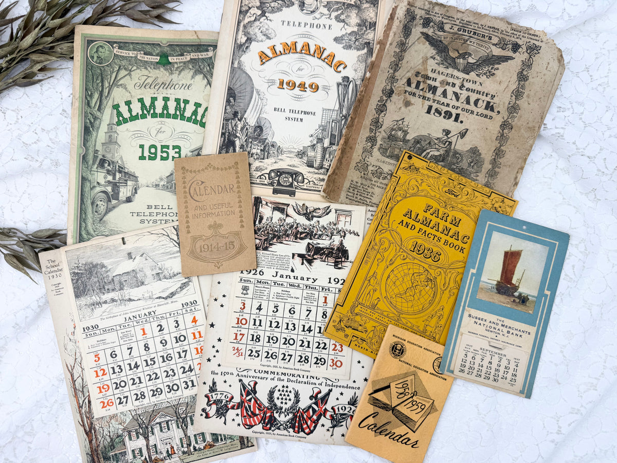 Vintage Almanac & Calendar Ephemera