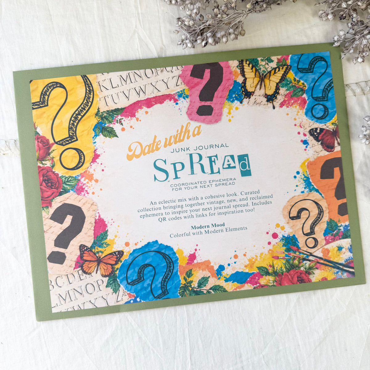 Date with a Junk Journal Spread- Modern Mood