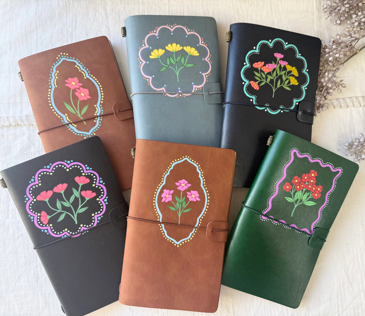 Travel Journal- Bordered Wildflowers
