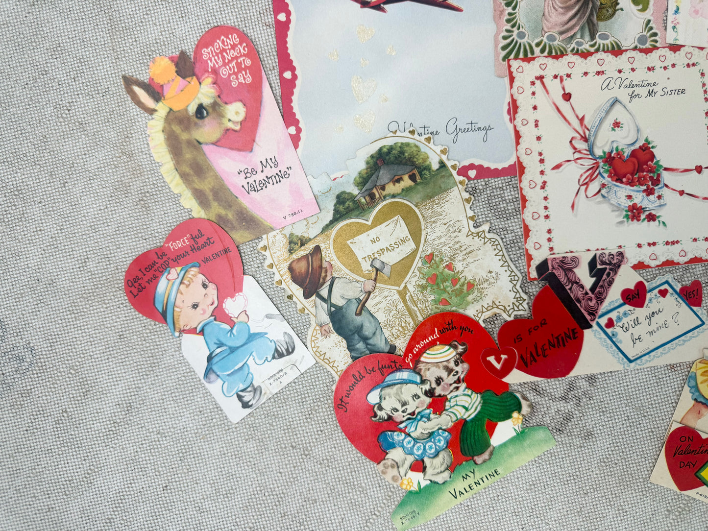 Vintage Valentines Day Card Set