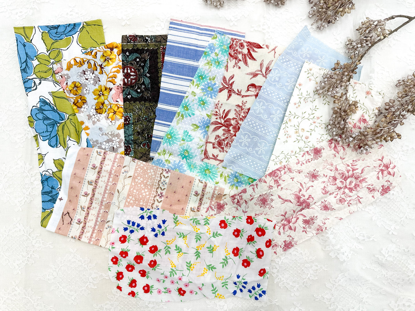 Printed Fabric Bundle- Great for freezer paper envelopes