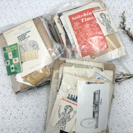 LARGE Vintage Ephemera Packs (14x14 inch bags)