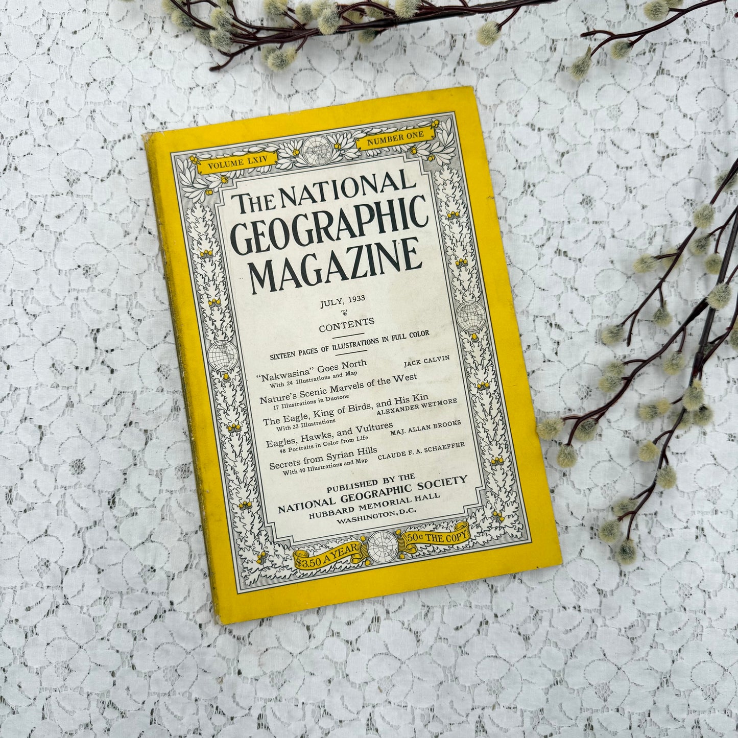 National Geographic with Bird Plates