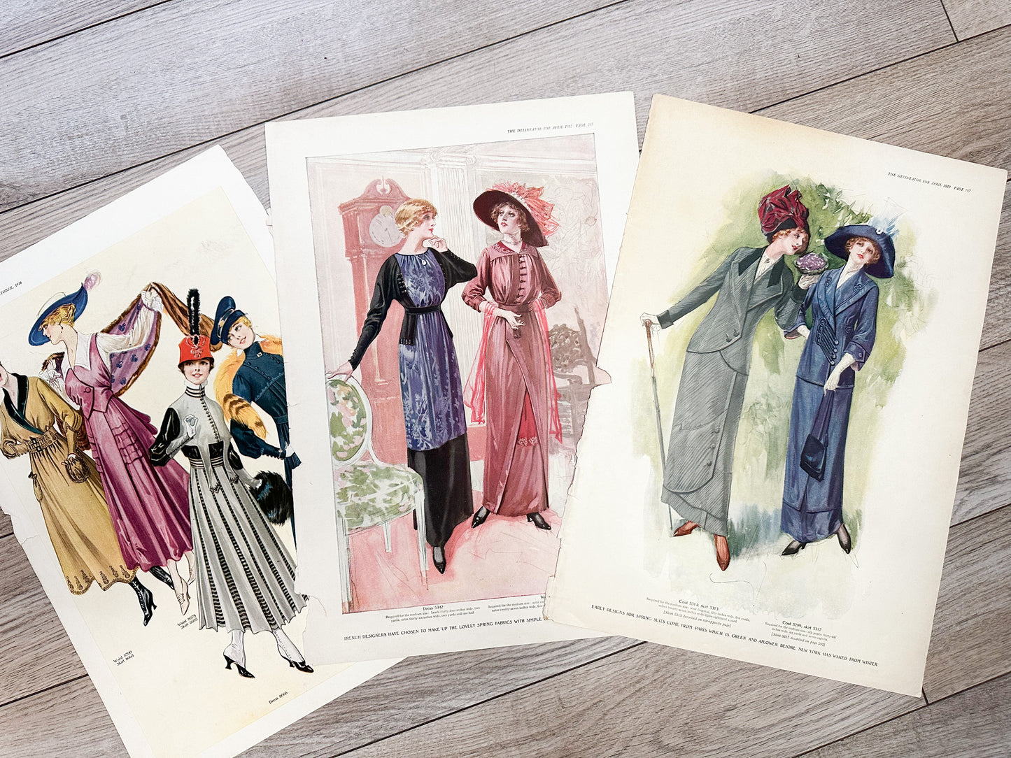 Vintage Fashion Prints (Set of 3)