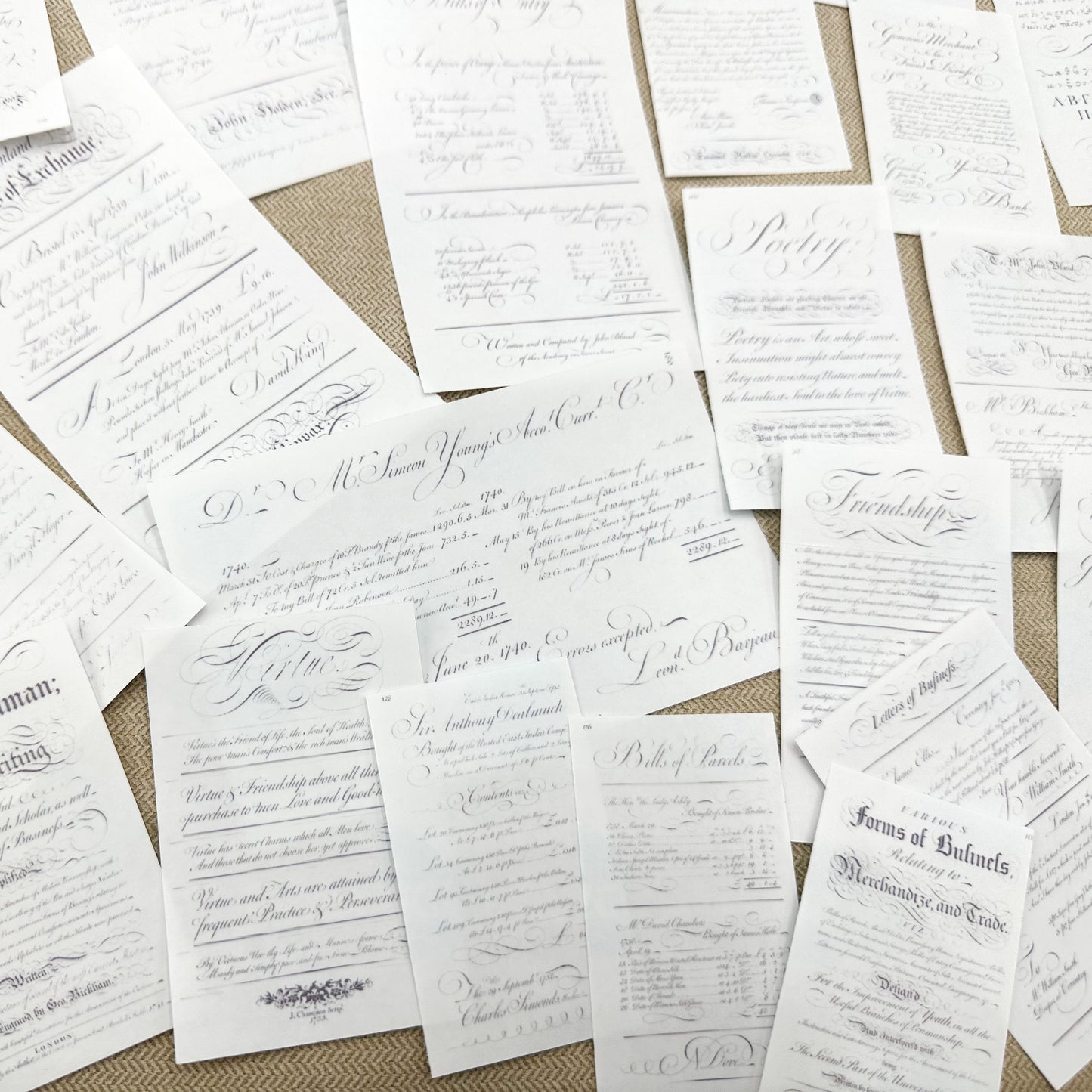 Clear Matte Stickers Calligraphy