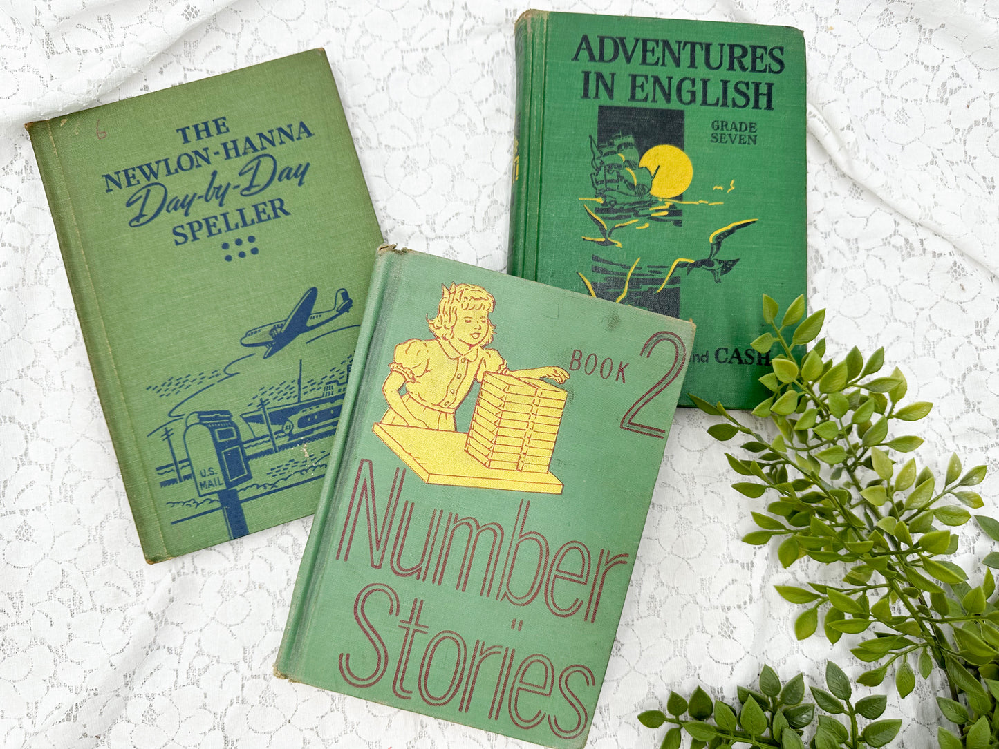 Vintage Textbooks (Set of 3)