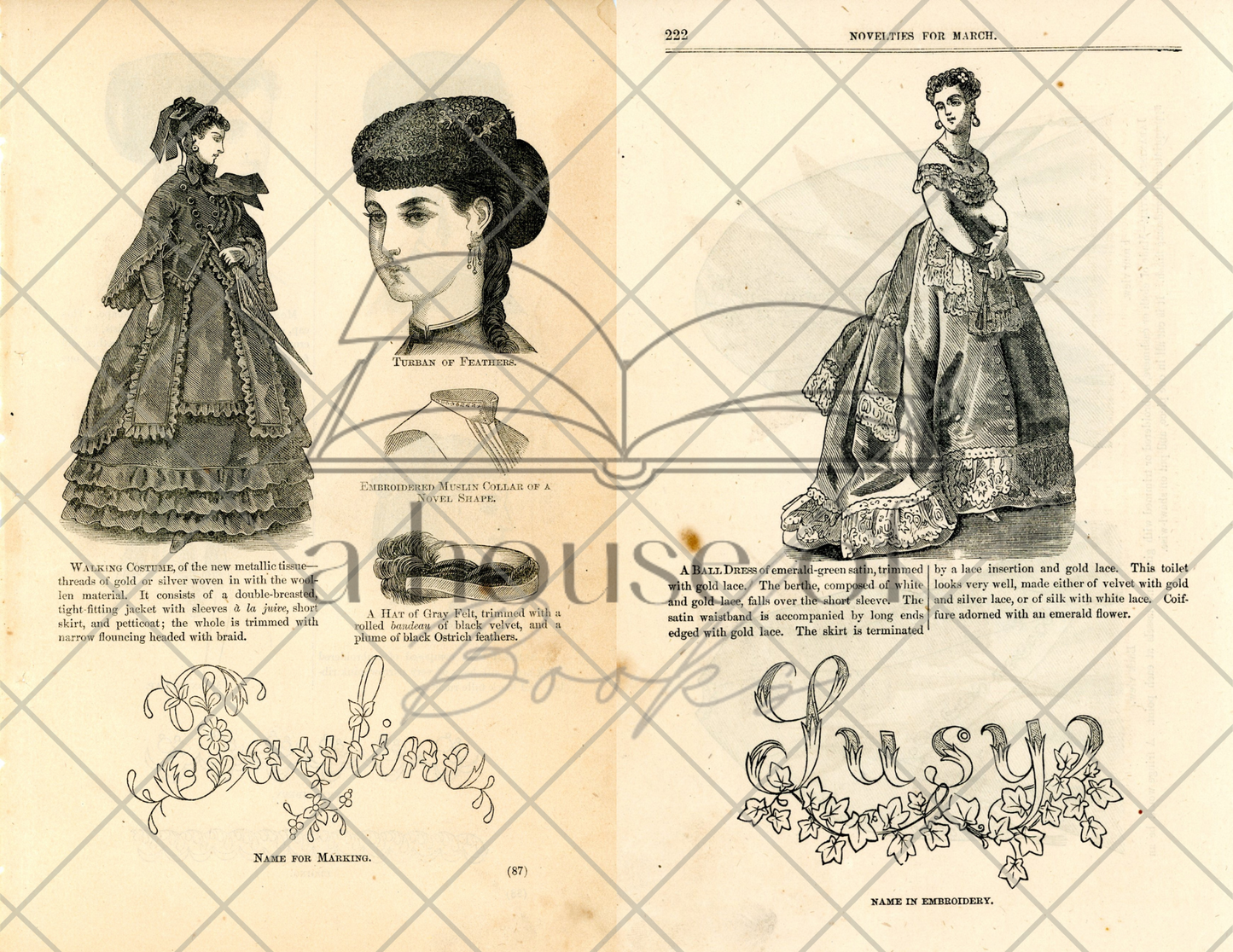 Fashion Name Signature Pages- Project Template Digital Download