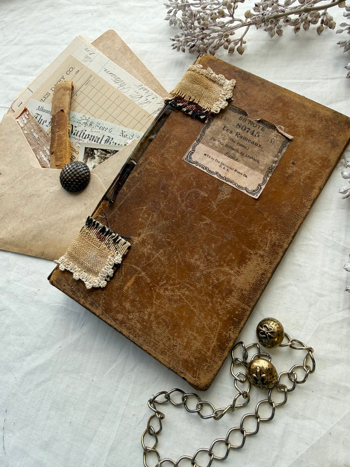 Handmade Journal Cover and Ephemera