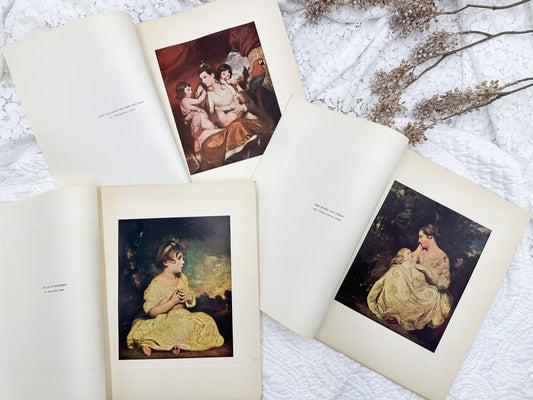 Vintage Art Plates on Mat Board