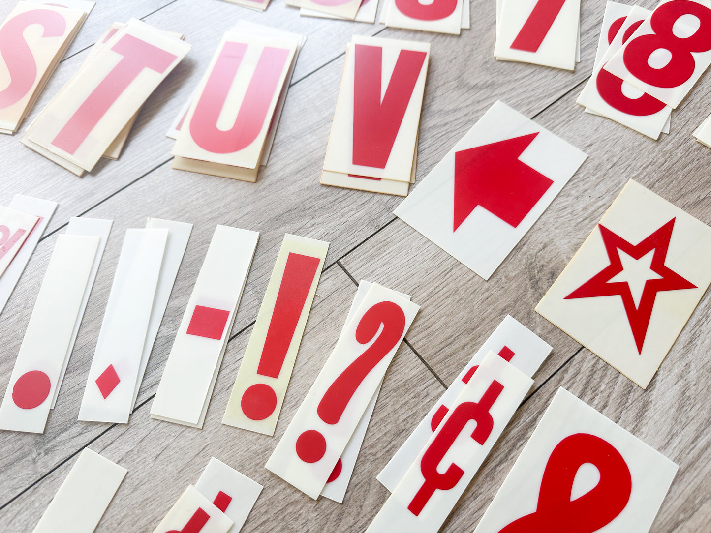 Plastic Number, Letters and Symbols- 3 inch