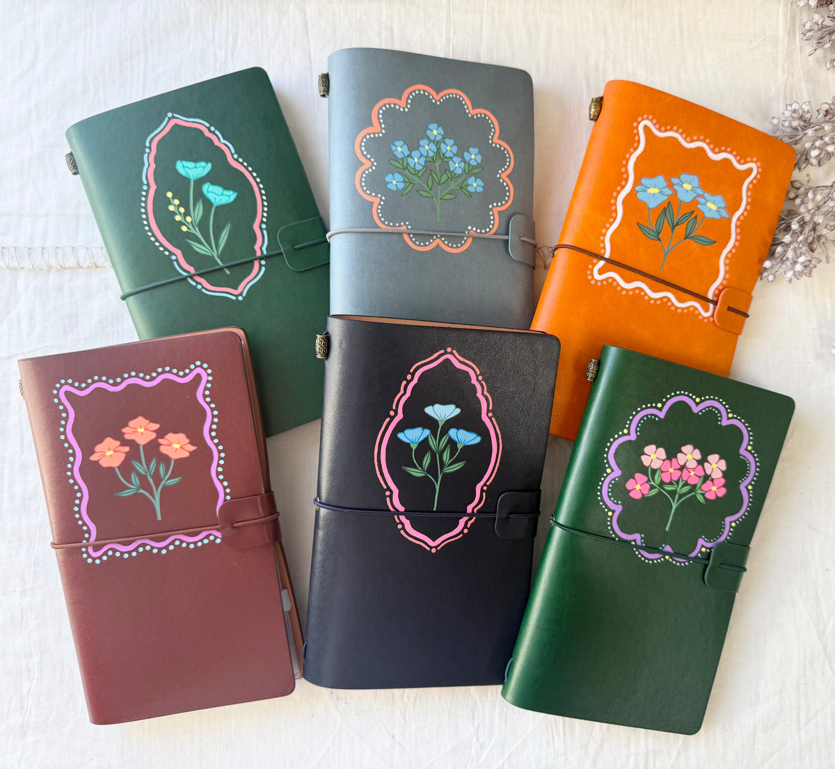 Travel Journal- Bordered Wildflowers