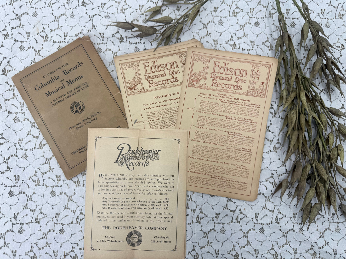 Vintage Music Ephemera Set