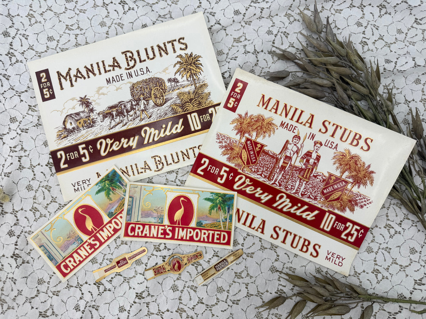 Vintage Cigar Label Set
