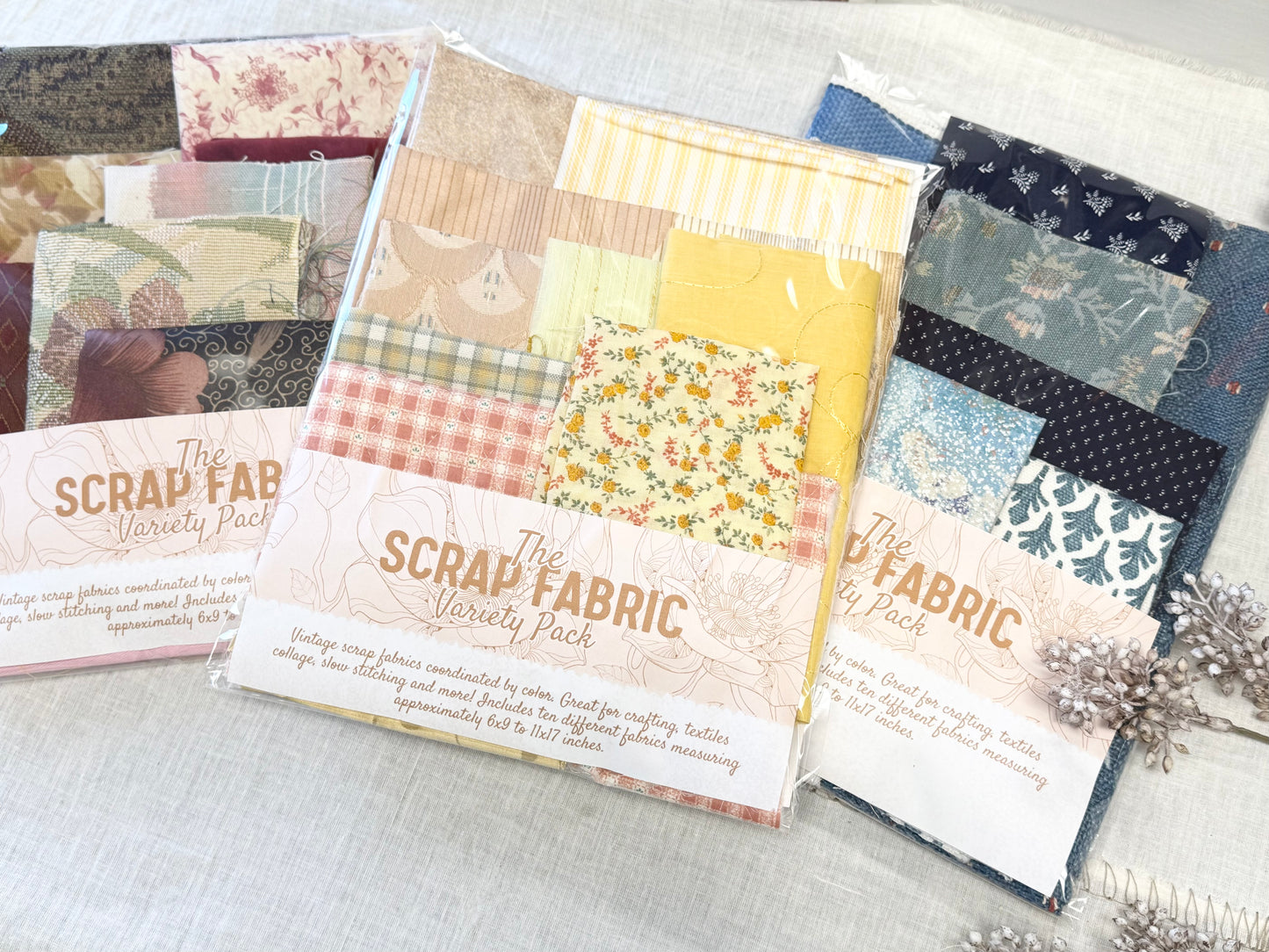 Fabric Scraps by Color (9x12)