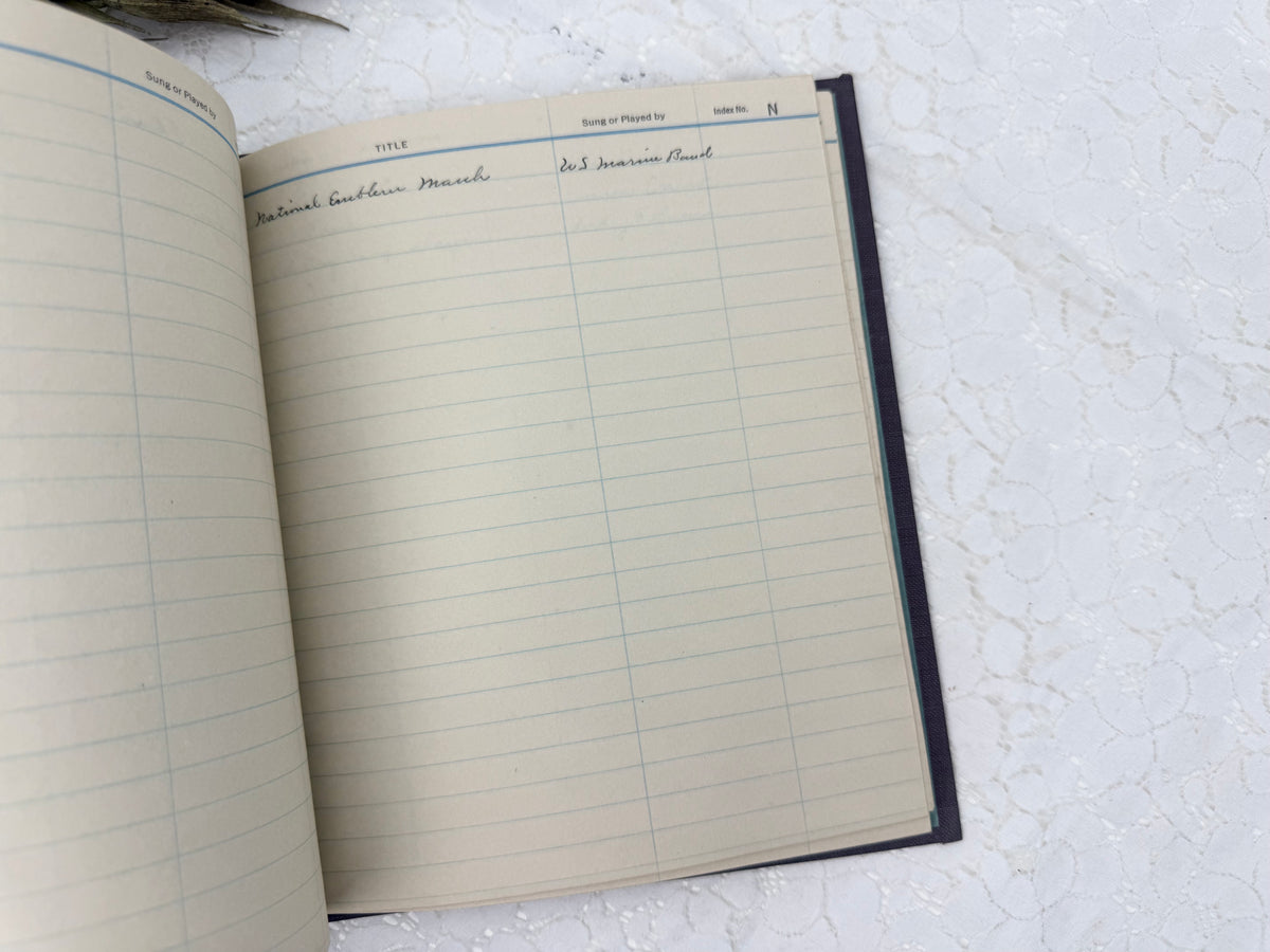 Vintage Record Log Book
