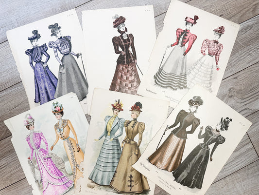 Vintage Fashion Prints (Set of 6)