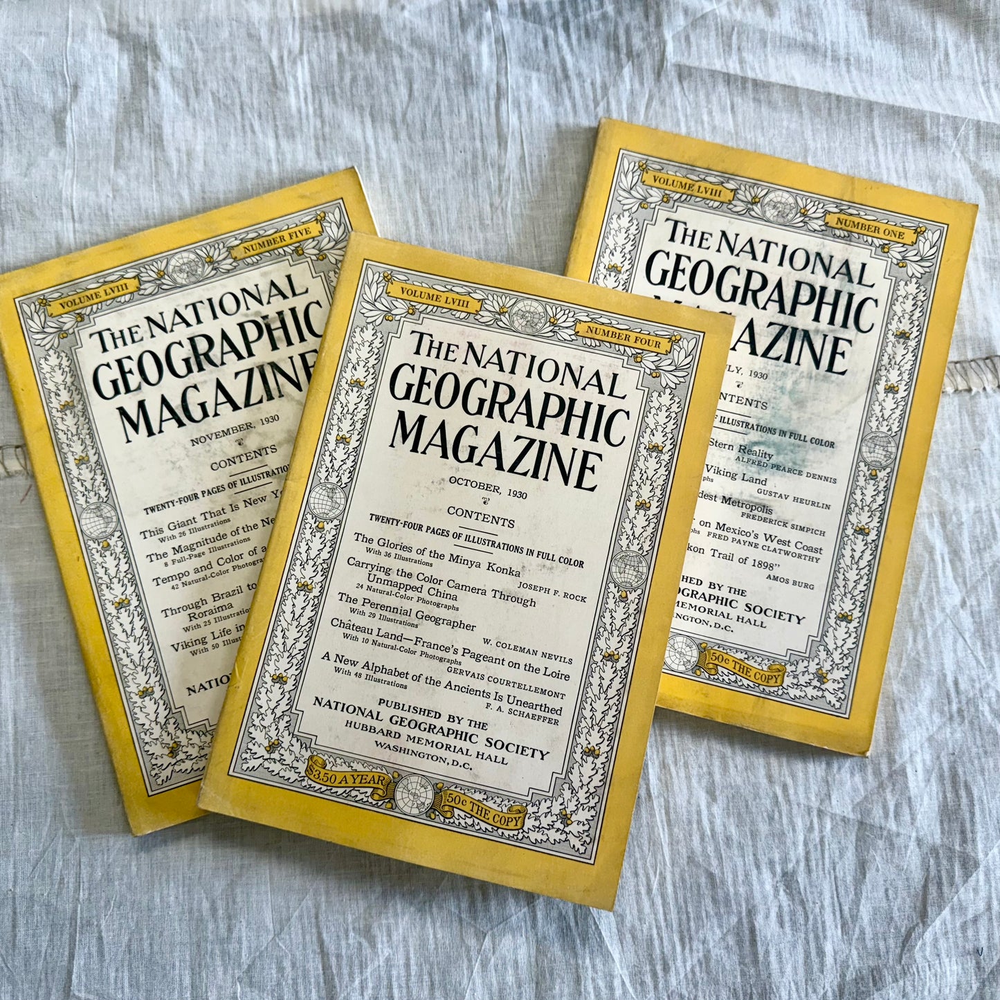 1930's National Geographic Magazine (34 available)