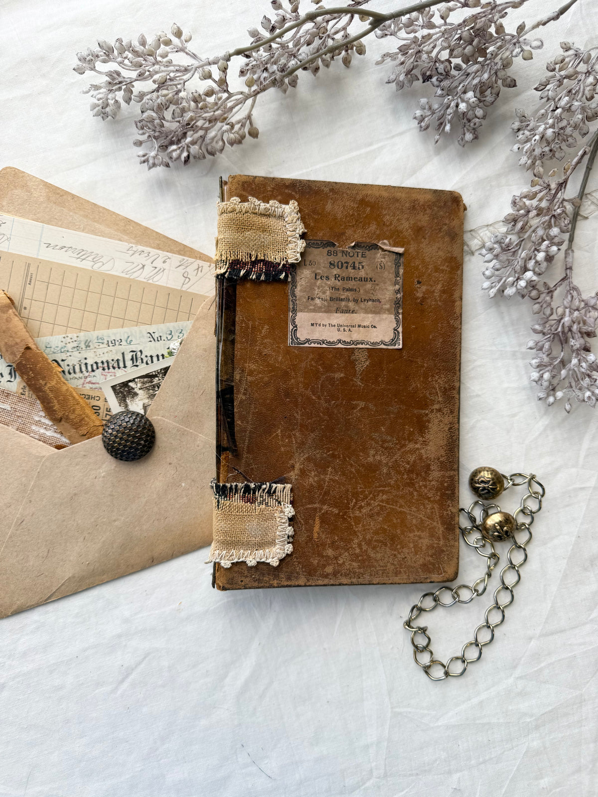 Handmade Journal Cover and Ephemera